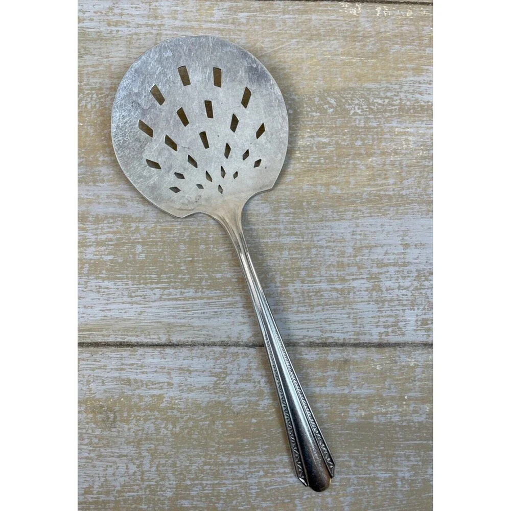 Vintage WM A Rogers A1 Plus Oneida LTD  Slotted Berry Tomato Spoon